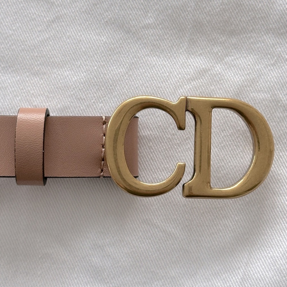 Christian Dior Rose Des Vents 20mm Saddle Belt - 75 - Picture 10 of 15